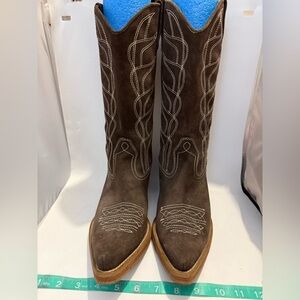 Rocket Dog Brown Suede Western Cowboy Boots sz 8